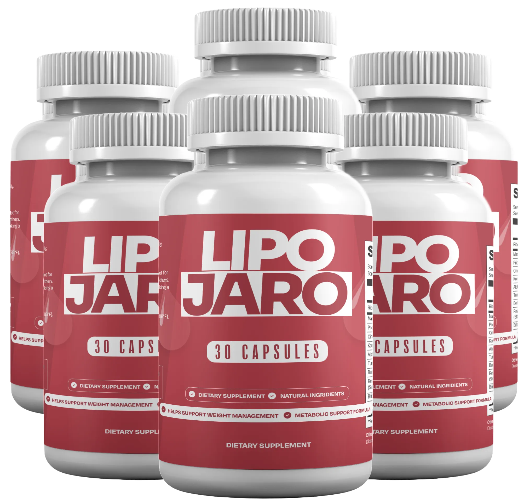 LipoJaro 6 bottles best value package - 180 day supply